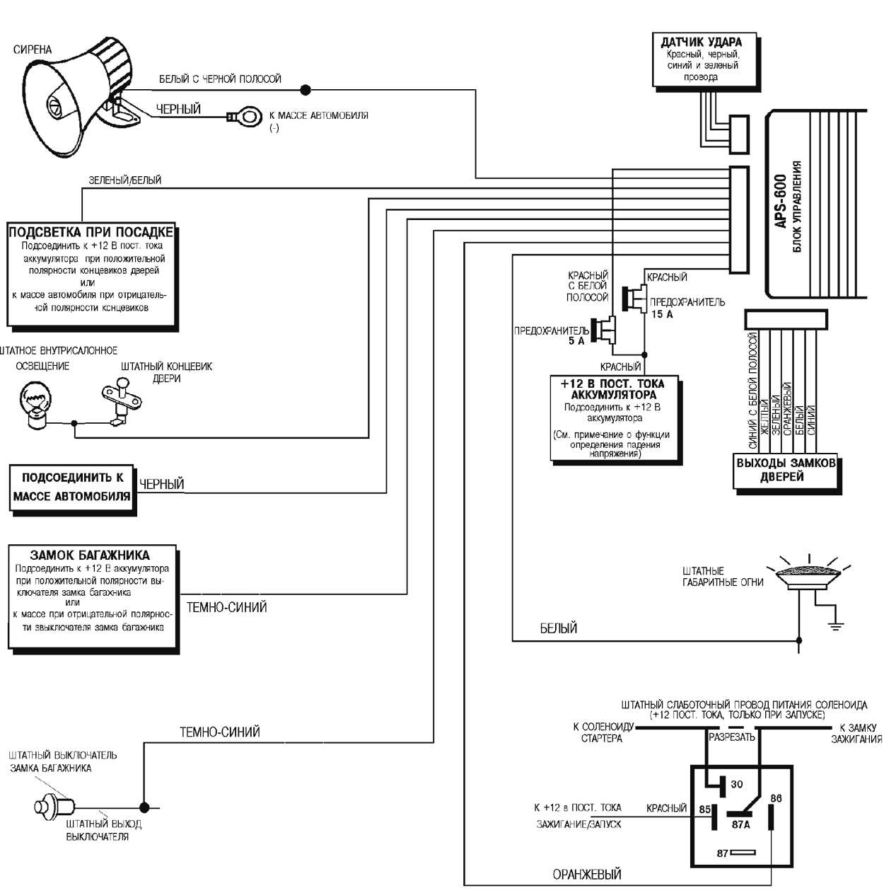 Схема подключения aps - 600 часть 1