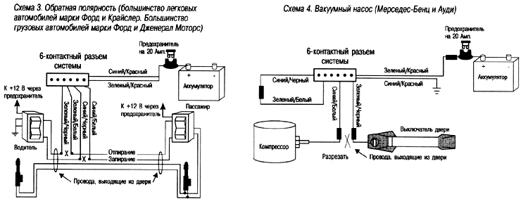 Схема подключения замков дверей