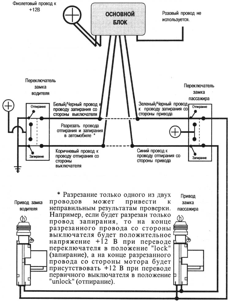 5-ПРОВОДНАЯ СИСТЕМА С ОБРАТНОЙ ПОЛЯРНОСТЬЮ, ЗАМКНУТАЯ НА МАССУ В НЕРАБОЧЕМ ПОЛОЖЕНИИ