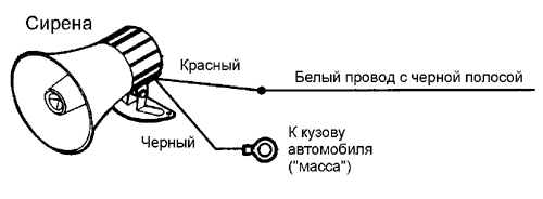 Схема подключения сирены